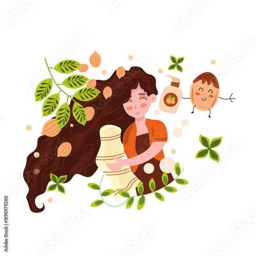 Natural Hair Care Shampoo with Candlenut Oil Treatment