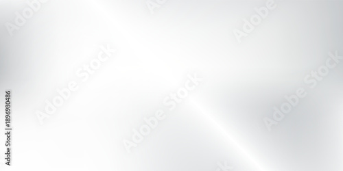 Silver foil background with metal mirror texture. Chrome gradient surface with light gloss. Vector aluminum modern abstract