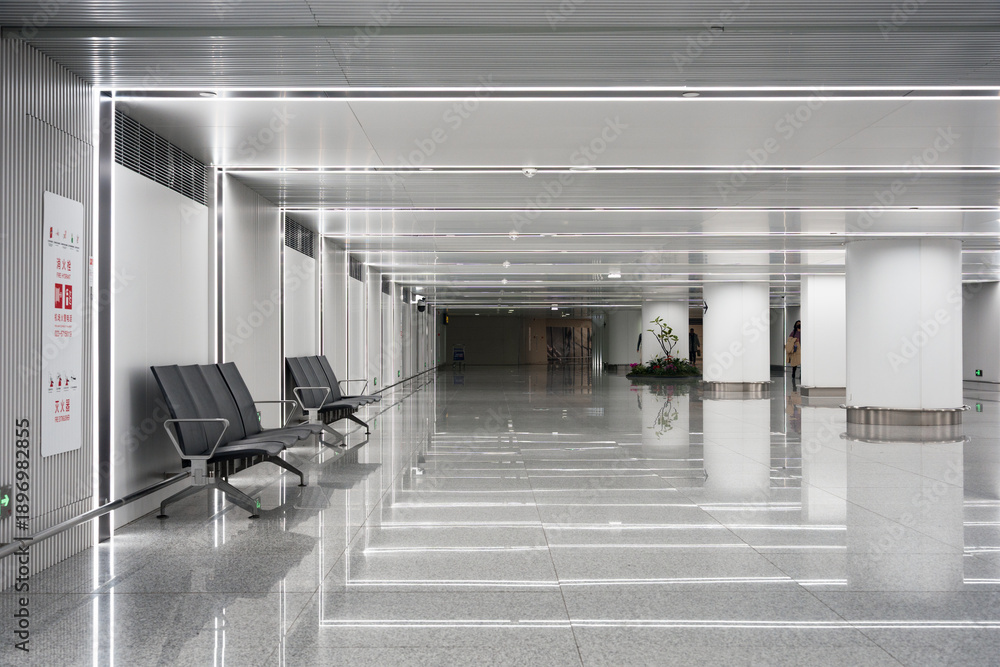Naklejka premium Modern and clean waiting corridor