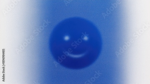 Empowerment and positive mental health initiative visualized with a serene blue gradient smiley face icon.