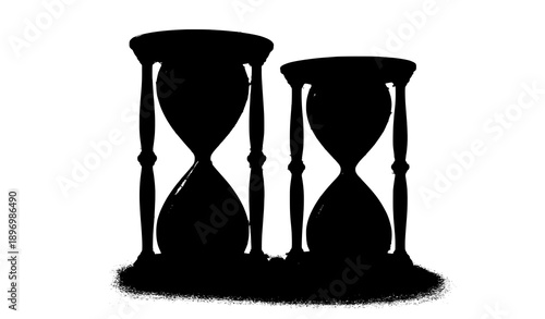 Luxury 3D Hourglass Sand Timer Icons for Countdown and Time Concepts