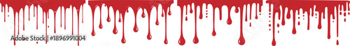 Dripping stain. Silhouette drip oil, red  melting paint liquid, ink drop. Border melted sweet dessert, ice cream, sauce. Splash, splatter elements isolated. Vector set