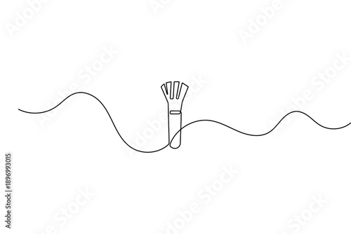 Fashion icon continuous one line drawing and minimalist style isolate outline vector illustration
