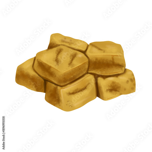 pile of tofu cube fried