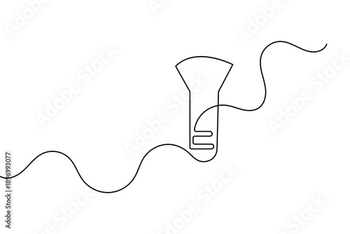 Fashion icon continuous one line drawing and minimalist style isolate outline vector illustration