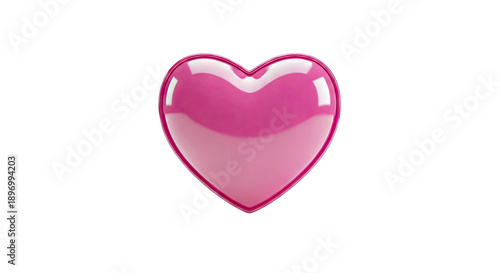 Wallpaper Mural Glossy Pink Heart Shape Torontodigital.ca