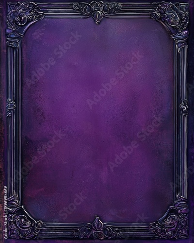 Dark Purple Background with Elegant Frame and Texture Design