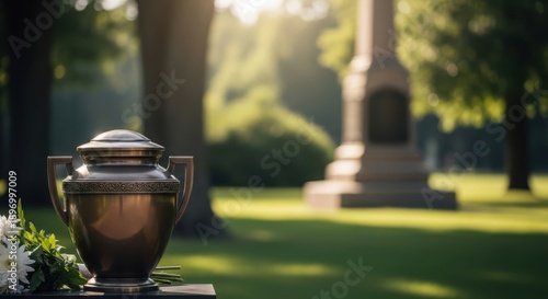 Memorial day tribute honoring fallen heroes in a serene cemetery