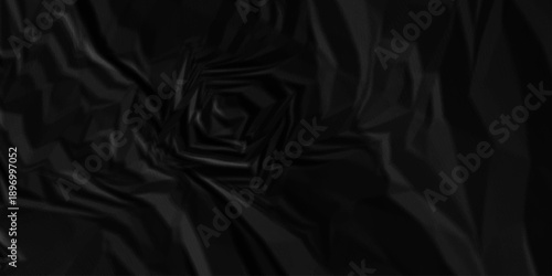 Paper texture background, Old paper background ripple soft black pattern wave crumple. Crushed and creased soft paper. Abstract wrinkle effect grunge and rough backdrop vintage page.