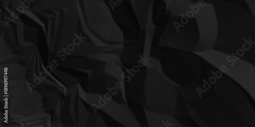 Paper texture background, Old paper background ripple soft black pattern wave crumple. Crushed and creased soft paper. Abstract wrinkle effect grunge and rough backdrop vintage page.