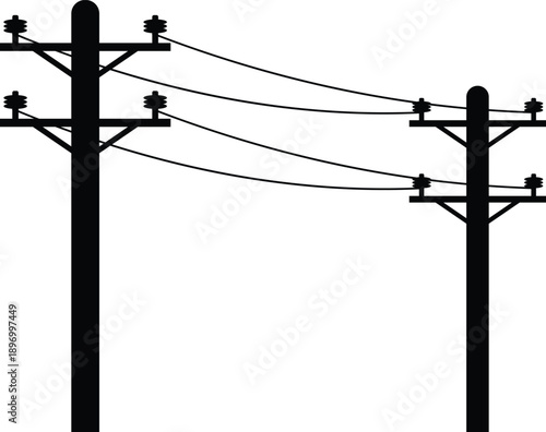 Electric power transmission lines and poles