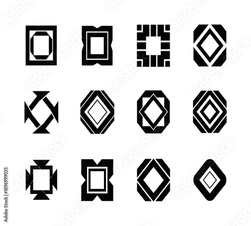  Minimalist Abstract Geometric Logo Shapes and Symbols Collection

