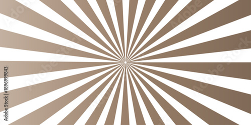 Vintage brown grunge sunburst wallpaper featuring a retro starburst pattern with dirty paper textures and old vector light rays for a classic backdrop design