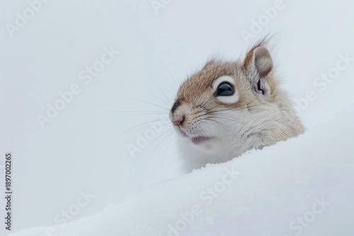 hamster in a snow