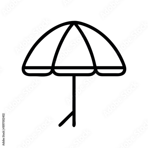 Beach umbrella icon, sunshade, shelter, protection, summer, outdoors, shade