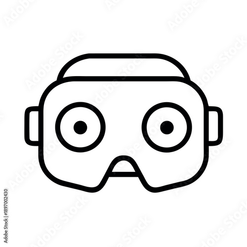 Virtual reality headset icon, VR, technology, gaming, entertainment, metaverse, future