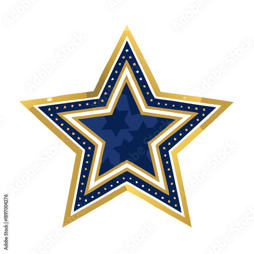 Shiny 3d golden Star of David vector icon on a bright blue background designed as a celebration symbol for a holiday banner decoration
