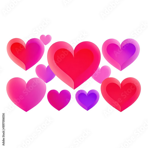 Creative Valentine Heart Illustration for Romantic Background, Generative AI