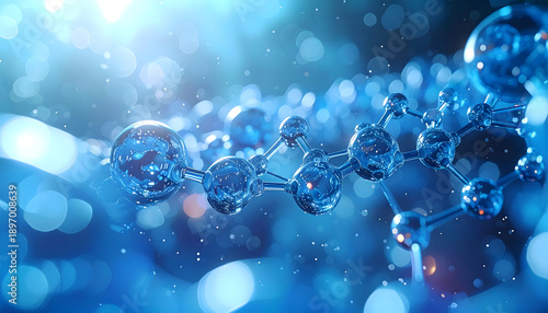 Highly detailed 3D illustration of nanotechnology membrane used in medical and health.