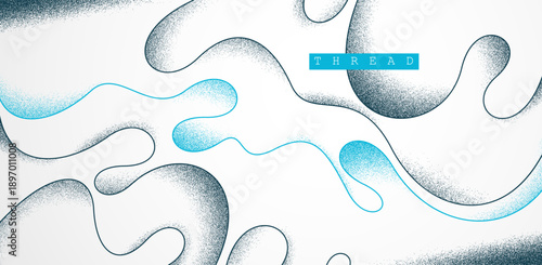 Minimal curvy lines vector abstract background, relaxing and tranquil art abstraction, antistress textured flowing lines, elegant dunamic graphics.