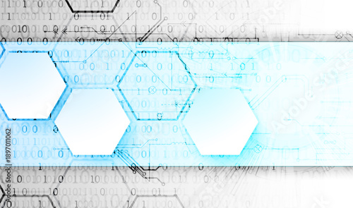 Technological concept with the use of technical elements. Numbers and technological circles.