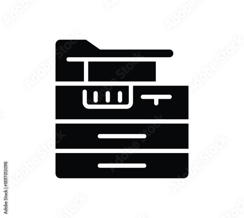 Modern Office Copier Machine Icon for Professional Environments