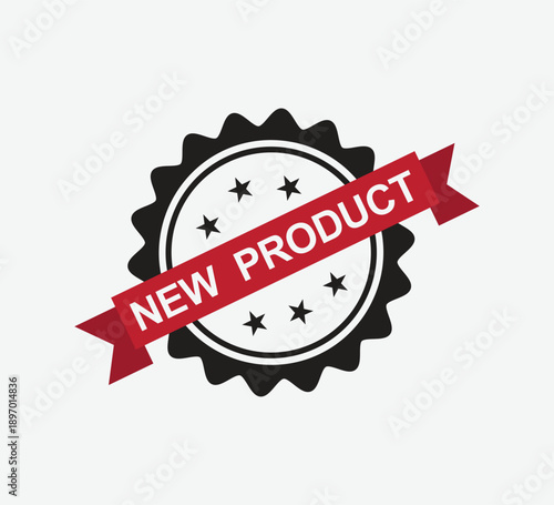 New product vector stamp symbol for marketing and retail