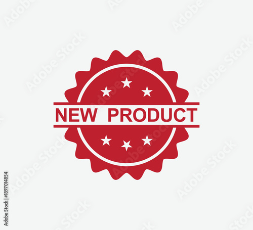 New product vector stamp symbol for marketing and retail