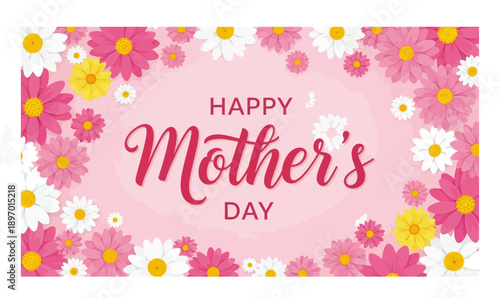 Mother's Day template in a frame