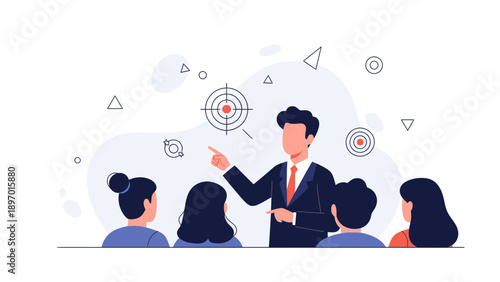 Business Meeting: Speaker Leading Team Towards Goals with Targets