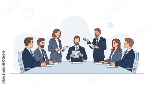 Business Meeting Team Collaboration Discussion Boardroom Strategy
