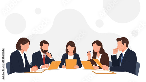 Business Meeting Team Collaboration Discussion Boardroom Strategy