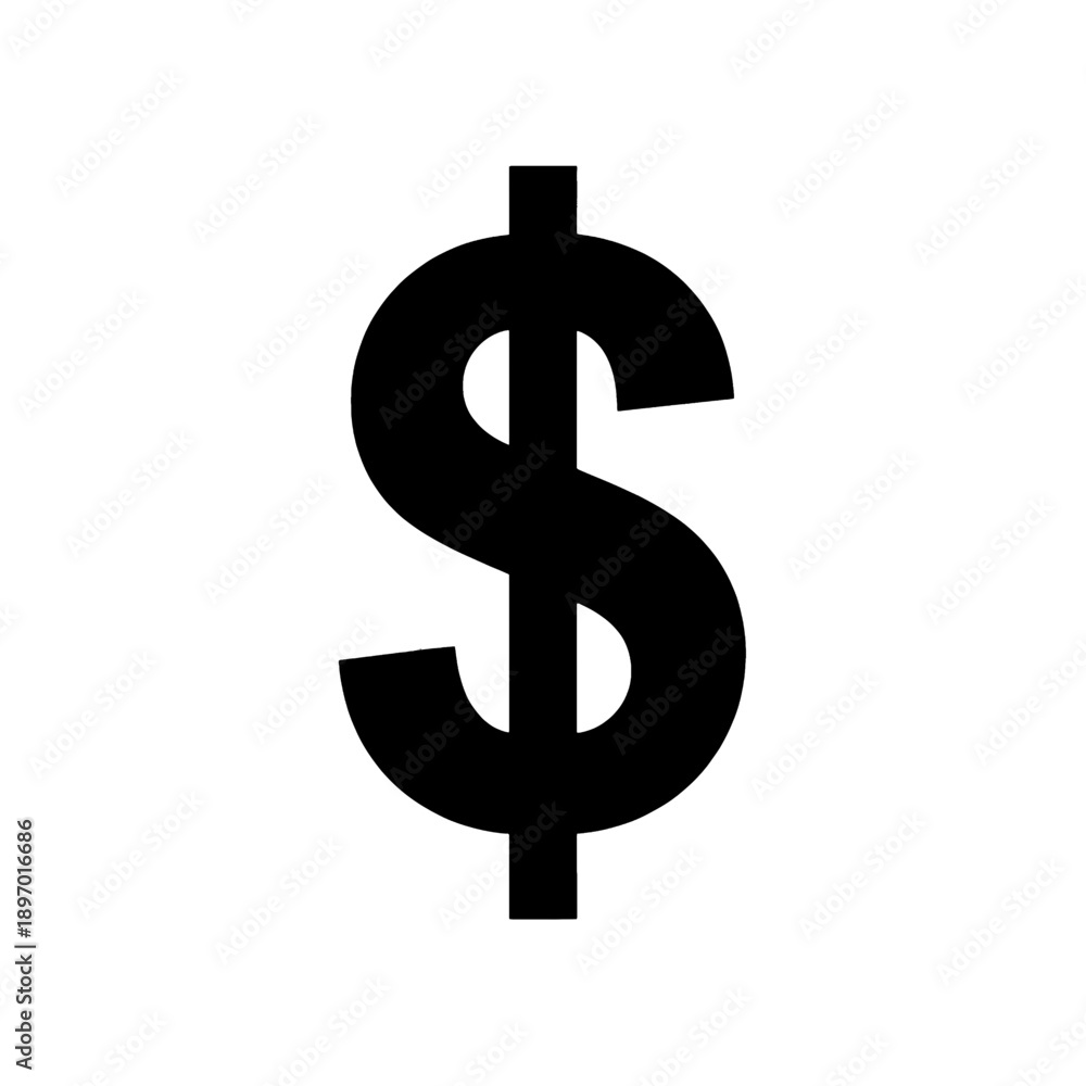 Obraz premium Dollar sign line icon
