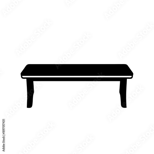 Modern Minimalist Dining Bench with Simple Design vector illustration