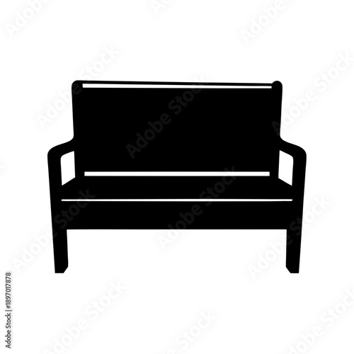 Modern Entryway Bench with Clean Lines and Minimalist Design vector illustration