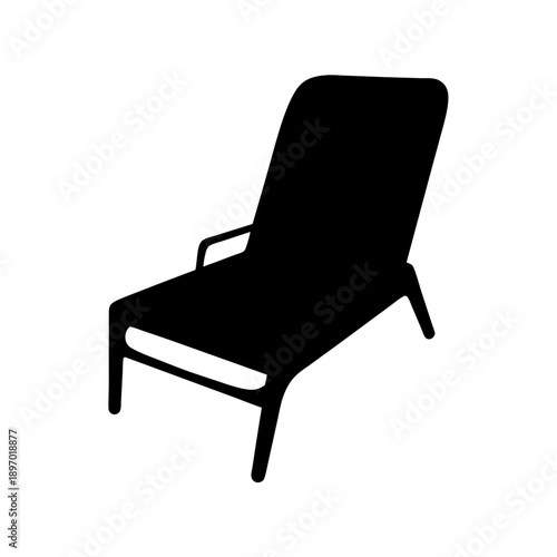 Modern Patio Chair with Sleek Design and Comfortable Seating vector illustration