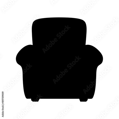 Modern swivel chair silhouette design vector illustration