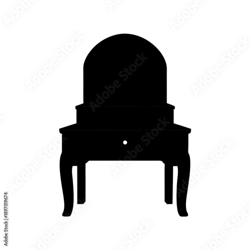 Elegant black grand piano vector illustration flat design minimalist music instrument art