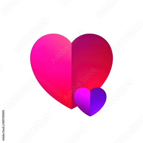 Creative Valentine Heart Illustration for Romantic Background, Generative AI