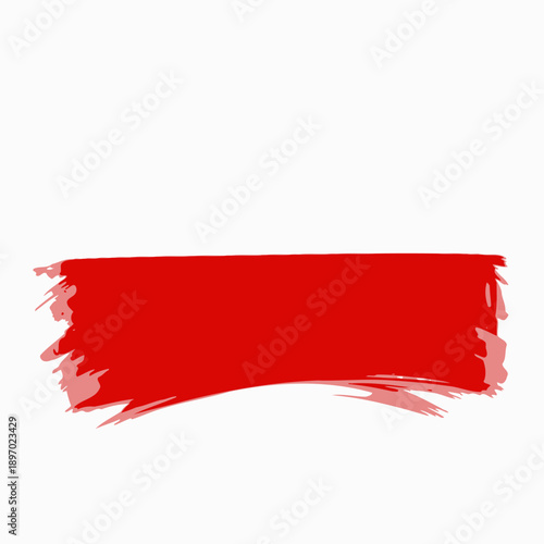 Abstract Artistic Representation of a Flag Featuring Bold Red and White Horizontal Stripes in a Paintbrush Style