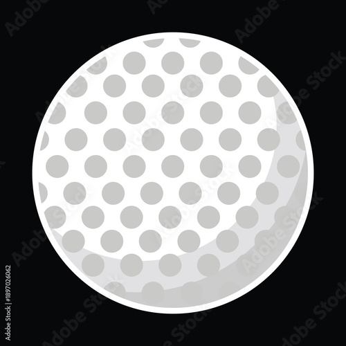 Golf ball vector, golf ball icon, golf ball clip art, clip art golf ball, isolated on white background