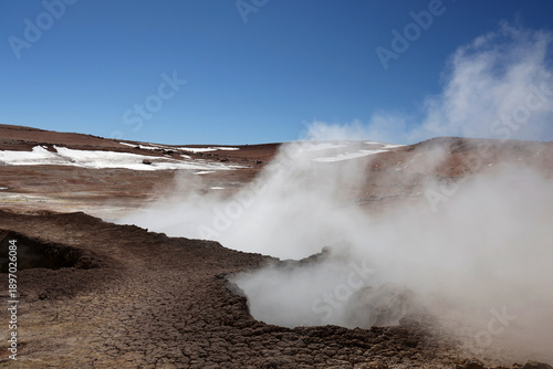 Wallpaper Mural View of the Sol de la Manana Geysers, Bolivia Torontodigital.ca