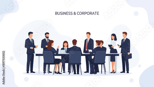 Business Meeting Team Collaboration Corporate Strategy Discussion