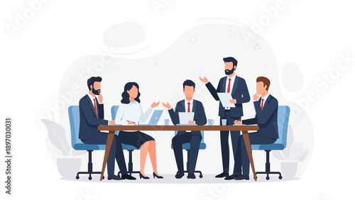 Business Meeting Team Collaboration Discussion Office Strategy Planning