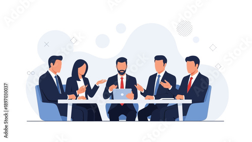 Business Meeting Team Collaboration Discussion Strategy Planning Corporate Concept