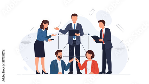 Business Team Collaboration and Meeting, Diverse Professionals Working Together