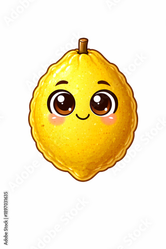 Vector Illustration of Cute Cartoon Citron