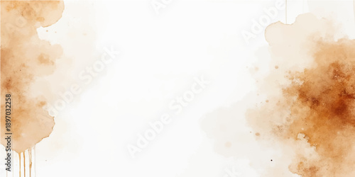 A vintage watercolor design of a woman in the shower and rain featuring a blue sky cloudscape with steam and light texture effects