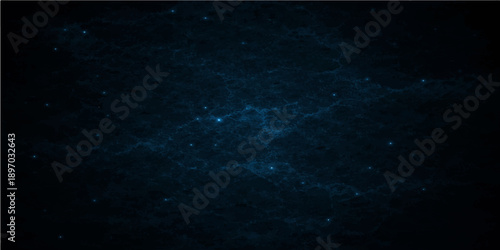 Abstract blue space background with glowing stars and floating particles creating a calm night sky atmosphere