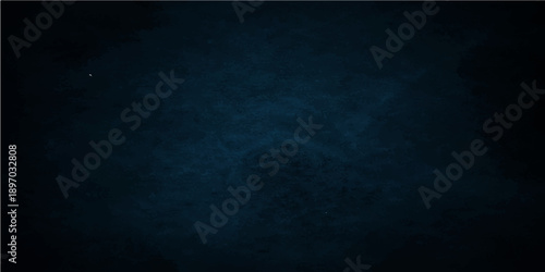 Abstract blue film strip background features a dark grunge texture on an old vintage wall pattern with a rough gray paper material design